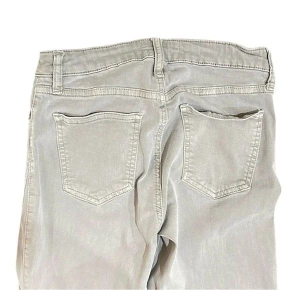 Pistola moto Audrey ribbed knees skinny light Gray low rise Jeans biker size 27 - Picture 5 of 7